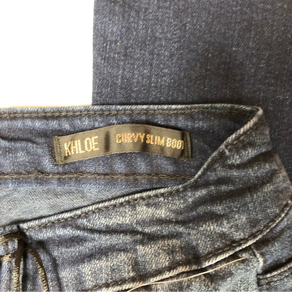 Khloe Kardahian Premium Denim. Dark Wash Curvy Slim Bootcut. Size 10 - Picture 8 of 11